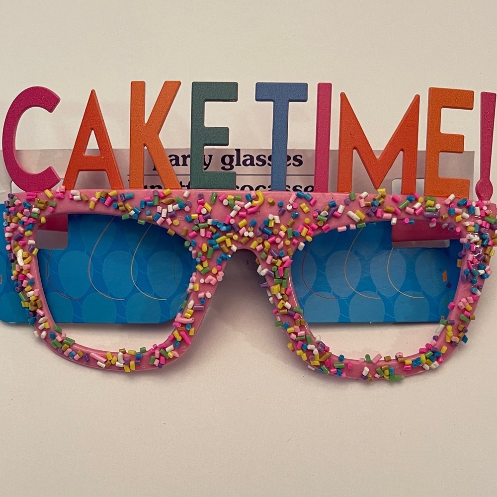 NWT Cake Time Party Glasses - Pink Sprinkles - Picture 3 of 6